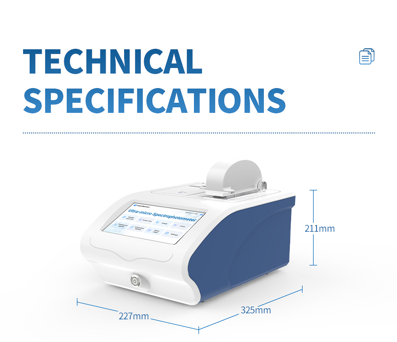HM-CWF3 full-wavelength spectrophotometer portable size for field food safety testing