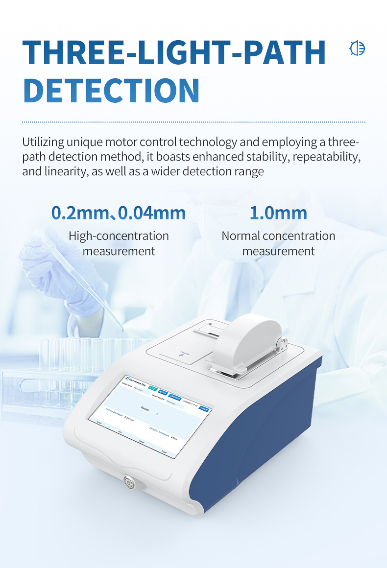 Three-light-path photometer eliminates manual dilution for high-concentration nucleic acid samples