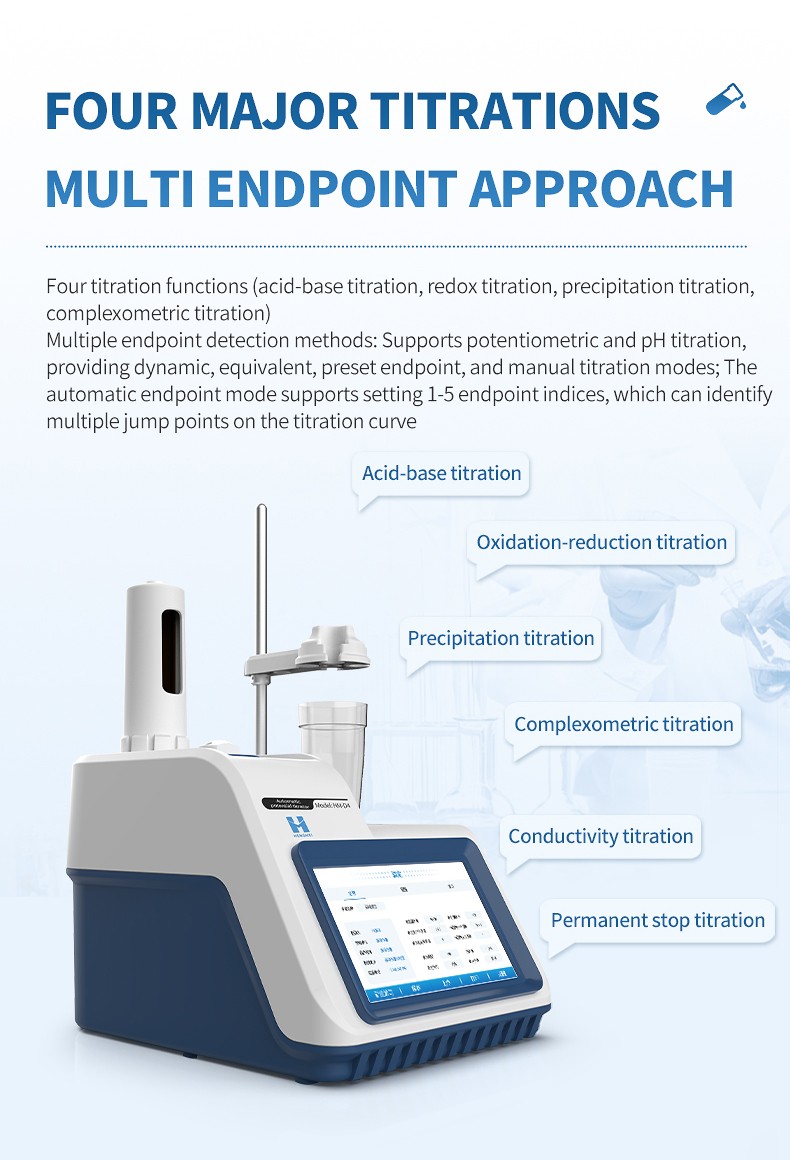 Multi-endpoint approach supporting acid-base, redox, precipitation, complexometric, conductivity, and permanent stop titrations